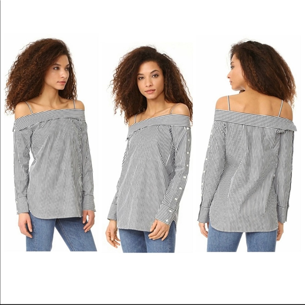 Robert Rodriquez Off Shoulder Strip Top